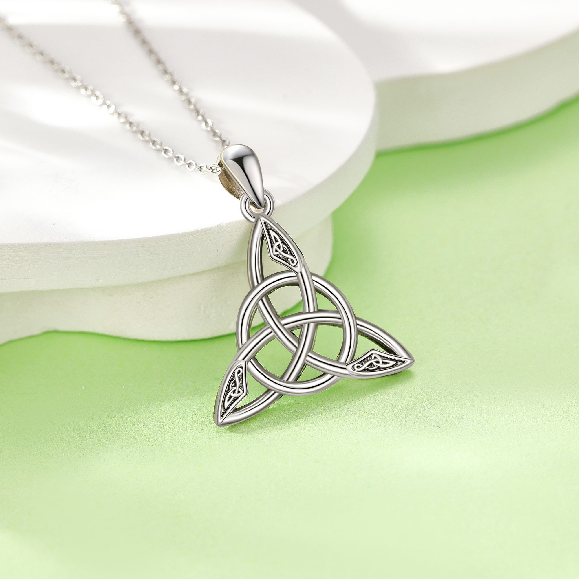 Women's 925 Sterling Silver Celtic Knot Necklace, Meaningful Gift